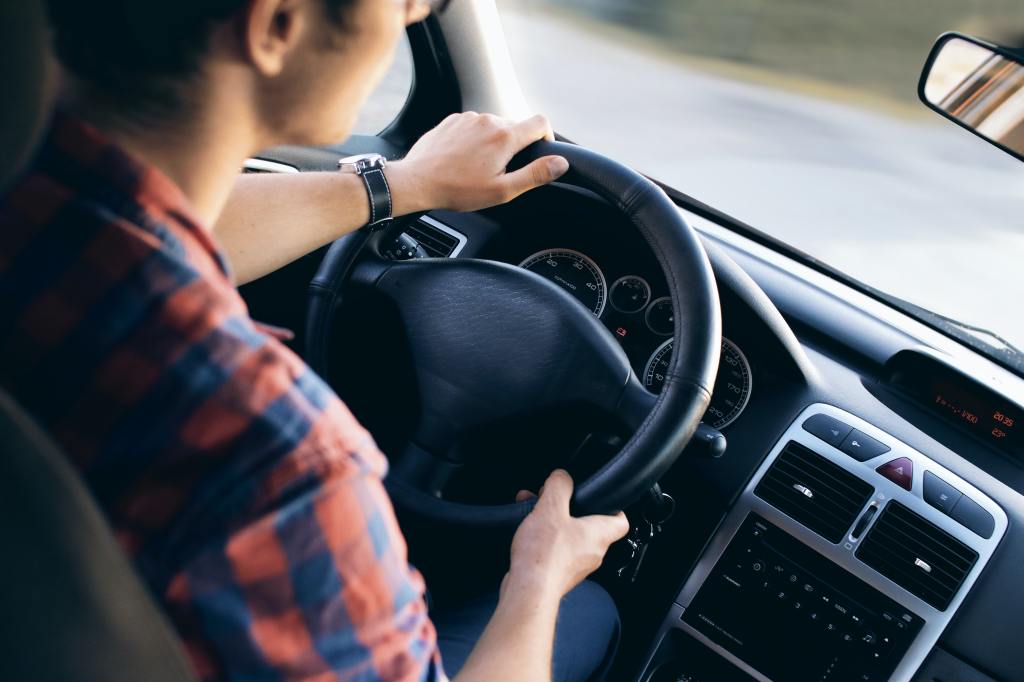 A person driving.